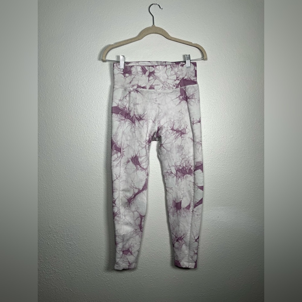 Aerie offline pink/purple 7/8 length tie dye leggings size large - Picture 2 of 11